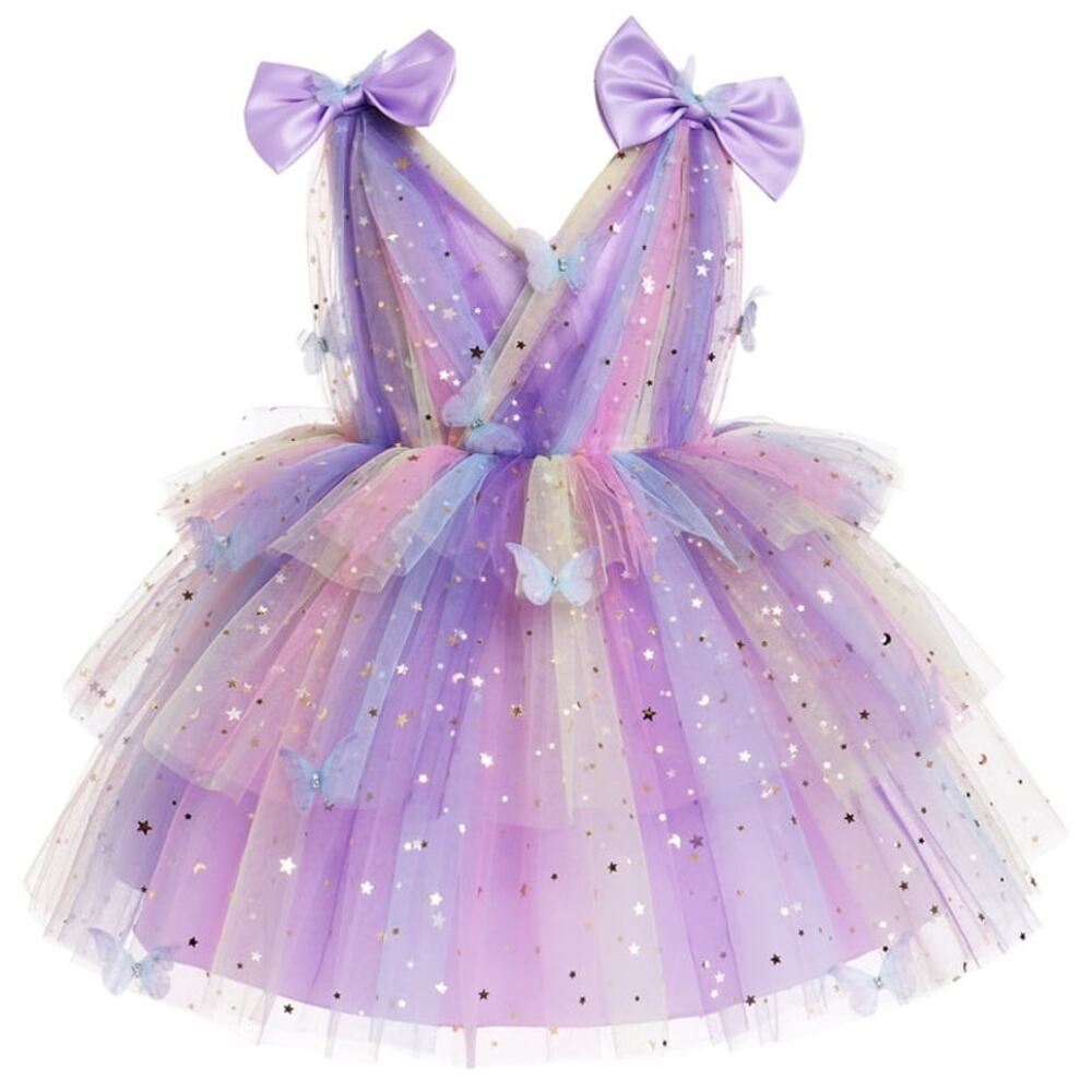 Infant Toddler Butterfly Rainbow Princess Dress 18-24 Months Halloween Costume